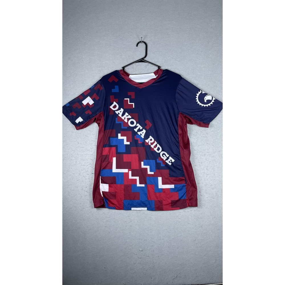 Primal Dakota‎ Ridge Eagles Cycling Jersey Shirt Small Zip Pocket Navy Red